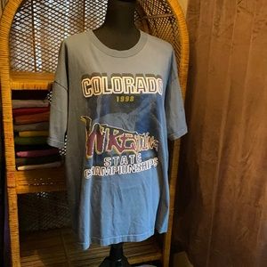 Vintage 1998 Colorado Wrestling State Campions Shirt